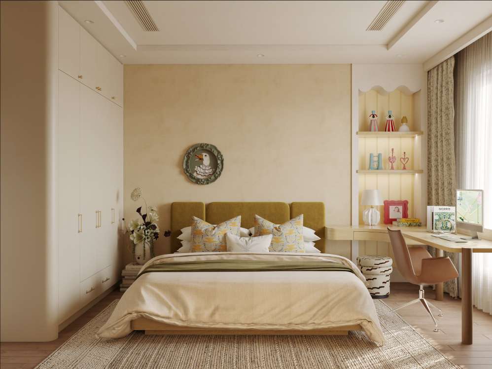 Thiết kế nội thất phòng ngủ master chung cư 3 ngủ phong cách Modern Eclectic Vintage - Nơi vẻ đẹp hoài niệm gặp gỡ nhịp sống đương đại